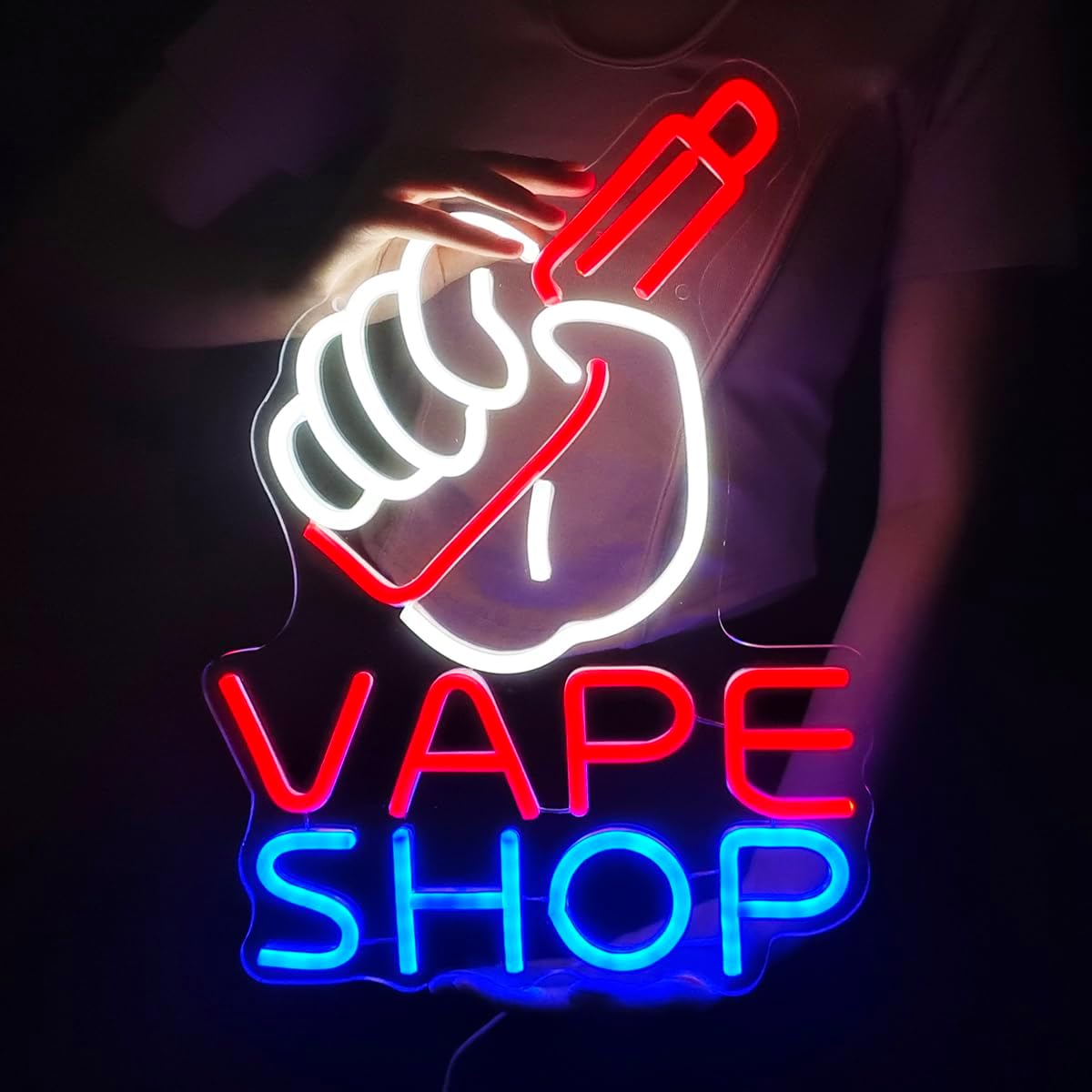 LED付き電子タバコのネオンサイン,タバコ,ビジネスストア, - Vape Decoration のレビューと価格